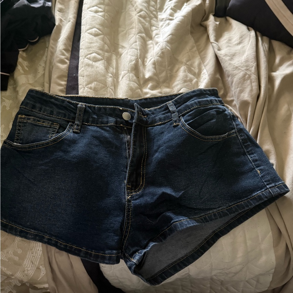 SHEIN Dark Blue Jean Shorts